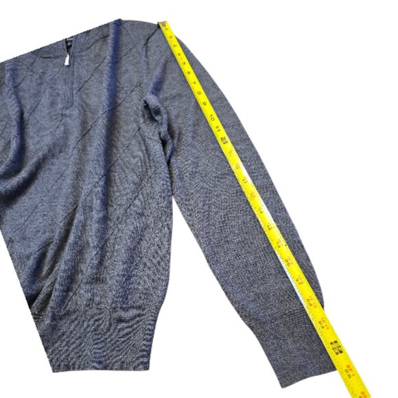 NWOT  -  BROOKS BROTHERS Merino Wool Argyle Quarter Zip Sweater sz S - Picture 11 of 13